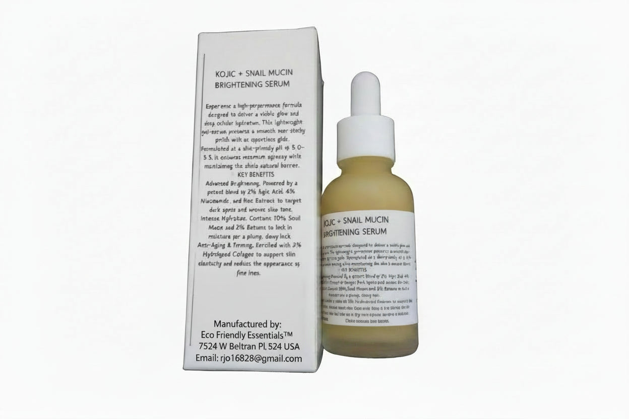 Face Serum Kojic Acid Snail Mucin with Alpha Arbutin (10 Bottles) 30 ml each